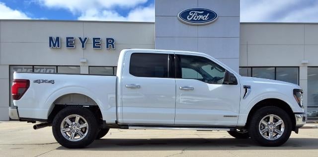 2025 Ford F-150 XLT in White — front three-quarter view