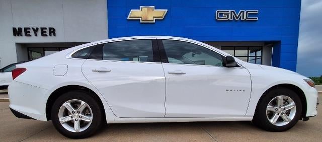 2020 Chevrolet Malibu LS in Summit White — front three-quarter view
