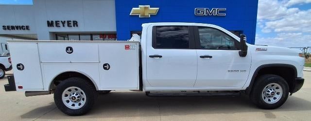 2024 Chevrolet Silverado 3500 HD WT in Summit White — front three-quarter view