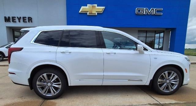 2024 Cadillac XT6 Premium Luxury in Crystal White Tricoat — front three-quarter view