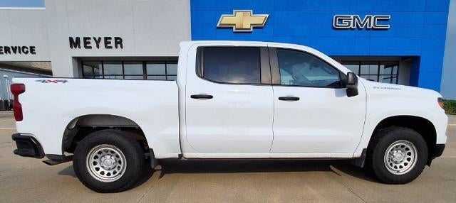 2023 Chevrolet Silverado 1500 WT in Summit White — front three-quarter view